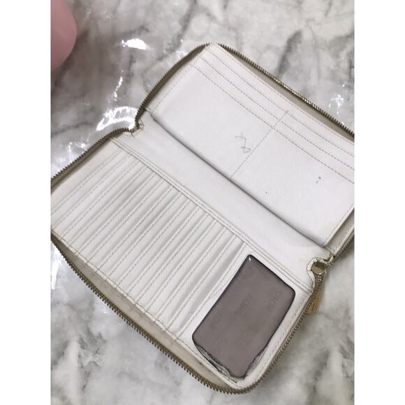 Michael Kors Jet Set Travel Large Logo Zip Around Wallet MK Siganture 9"x5" - Picture 6 of 6